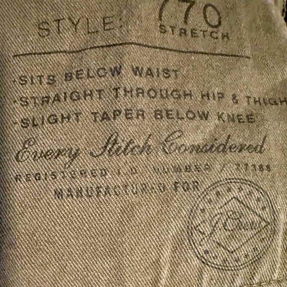 J. Crew 770 Stretch Pants | Slim Tapered Fit | W30 L30 | Olive Khaki - Picture 8 of 10